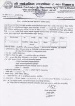 माध्यमिक तह शिक्षक आवश्यकता सम्बन्धि सूचना ।